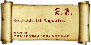 Rothschild Magdolna névjegykártya